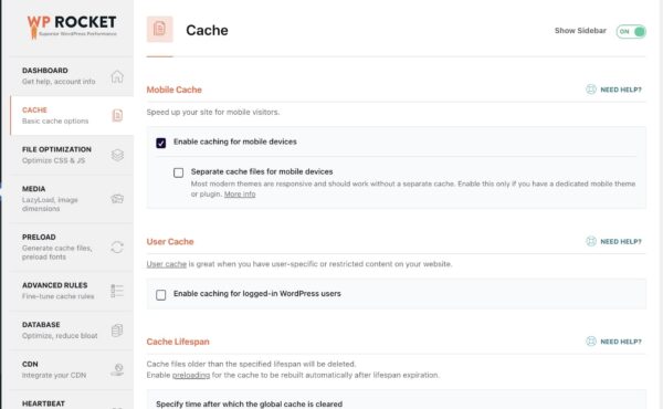 Cache-settings-for-WP-Rocket